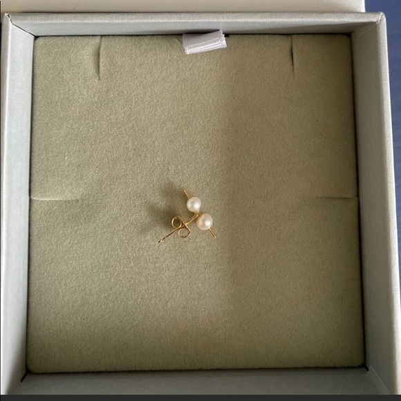 MAU ORION DOUBLE PEARL STUD EARRING (SINGLE) - Picture 4 of 6